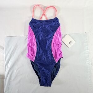Dolfin Uglies Revibe Indigo One Piece Diamondback Swimsuit Size 32 NWT